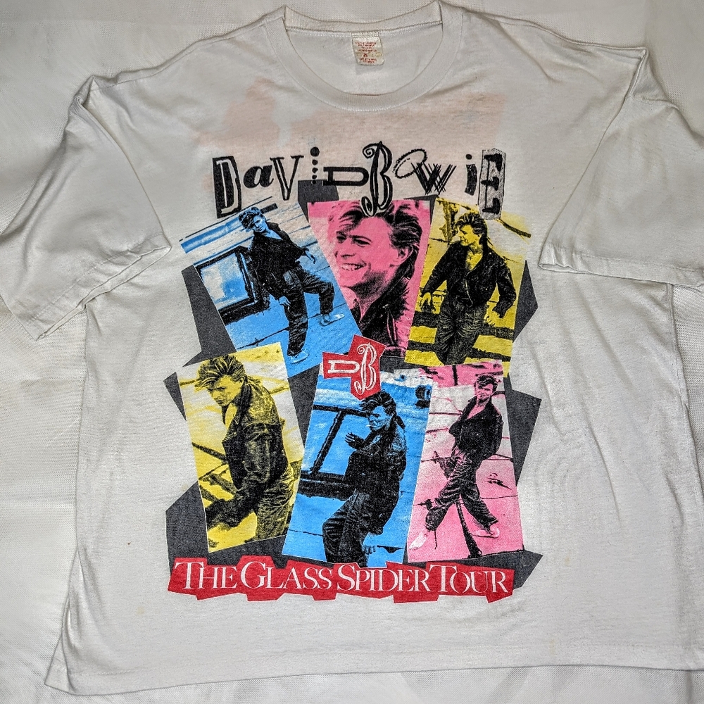Rare 1987 David Bowie Glass Spider Tour Oversized T-Shirt One Size